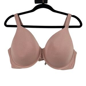 Ambrielle Light Pink Lace Detail Underwire Bra Padded Tshirt Bra Women's 40D